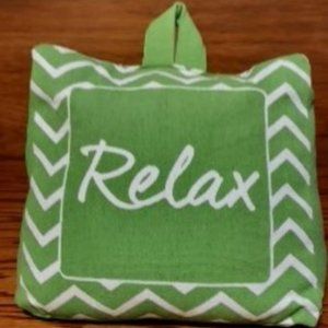 GREEN WHITE STRIPE DOOR STOP  GREAT CONDITION